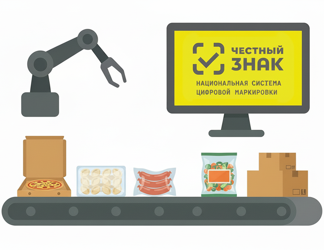 внедрение маркировки честный знак полуфабрикатов и замороженной продукции